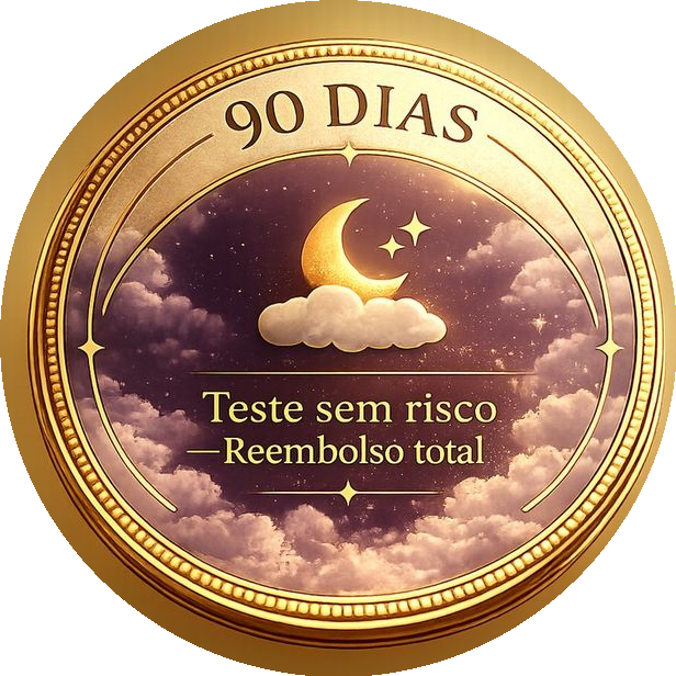 Selo de garantia de 90 dias — teste sem risco, reembolso total
